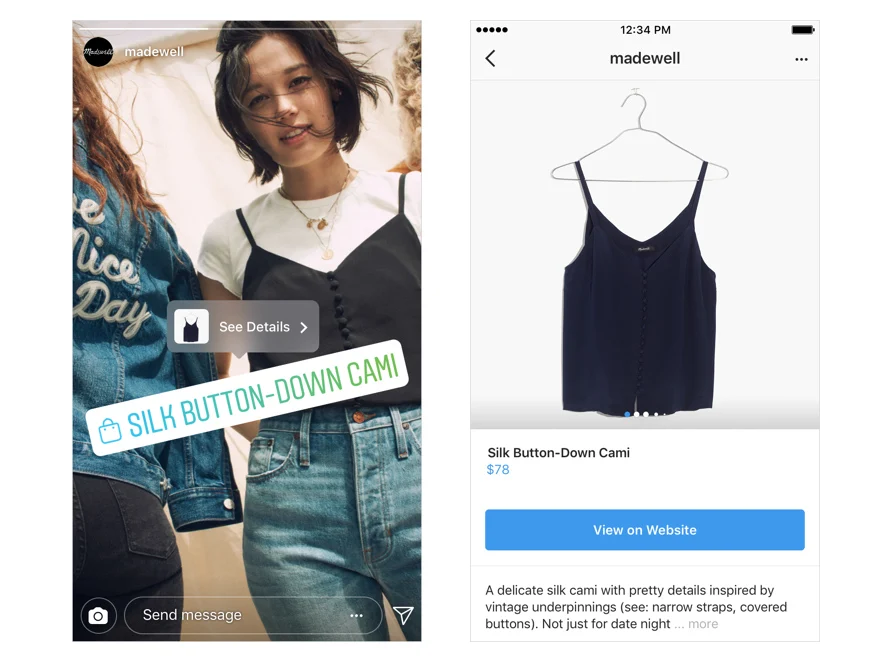 Instagram posts and stories product sample.