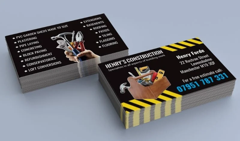 A flyer-type business card with list of services that you are offering.