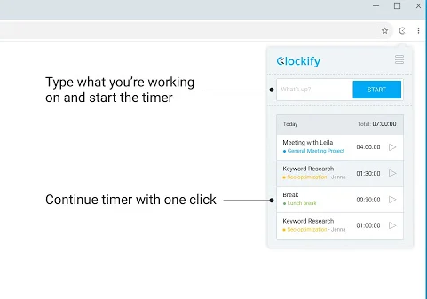 clockify screenshot