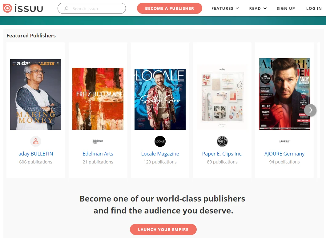 digital publications downloaded daily on Issuu
