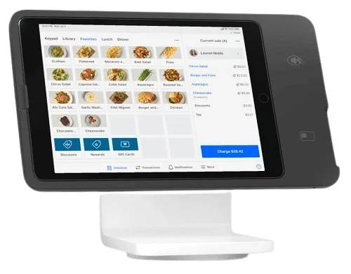Square iPad stand.