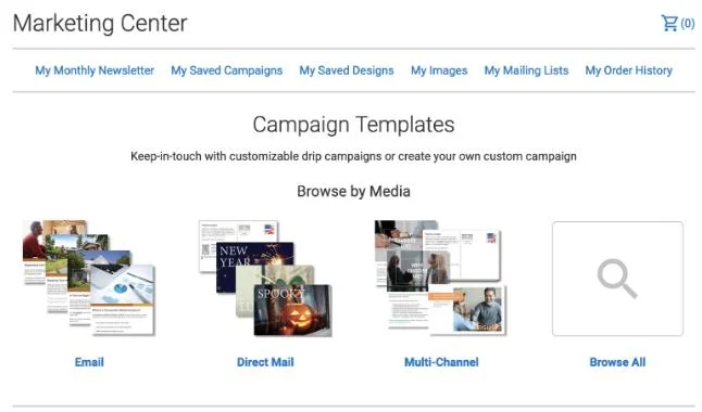Market Leader multichannel marketing campaign for the Marketing Center dashboard.