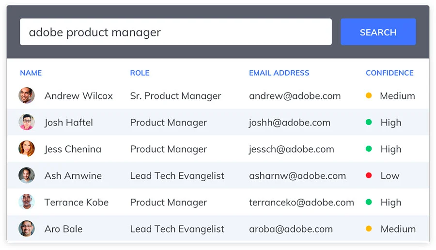 Email finder in FindEmails software.