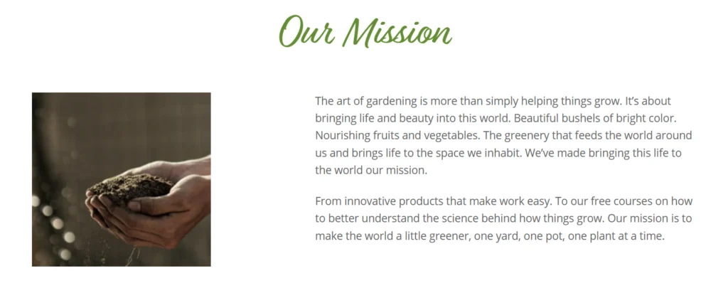 Garden Tutor mission statement