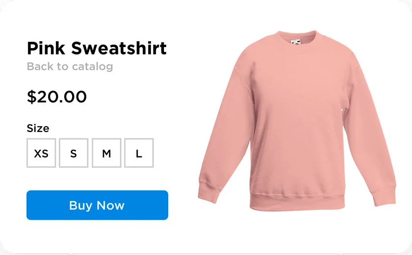 Buy button on a website checkout page.