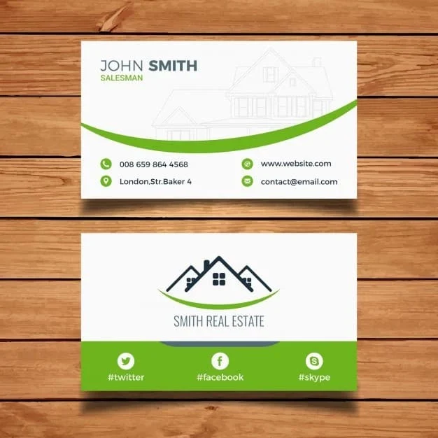 Freepik example of web-friendly business card design.