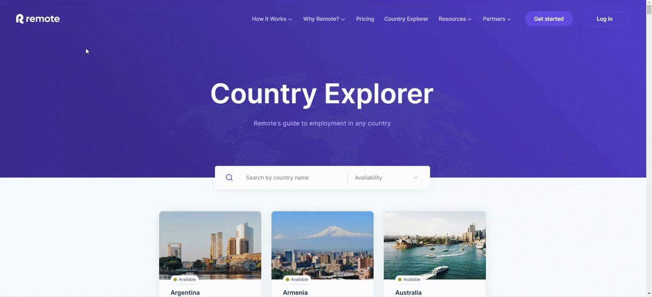 Select one of the countries on Remote’s list.