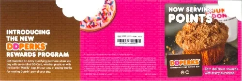 Marketing mail from Dunkin offering a loyalty program card.