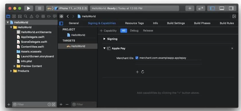 Showing a screenshot of merchant ID.