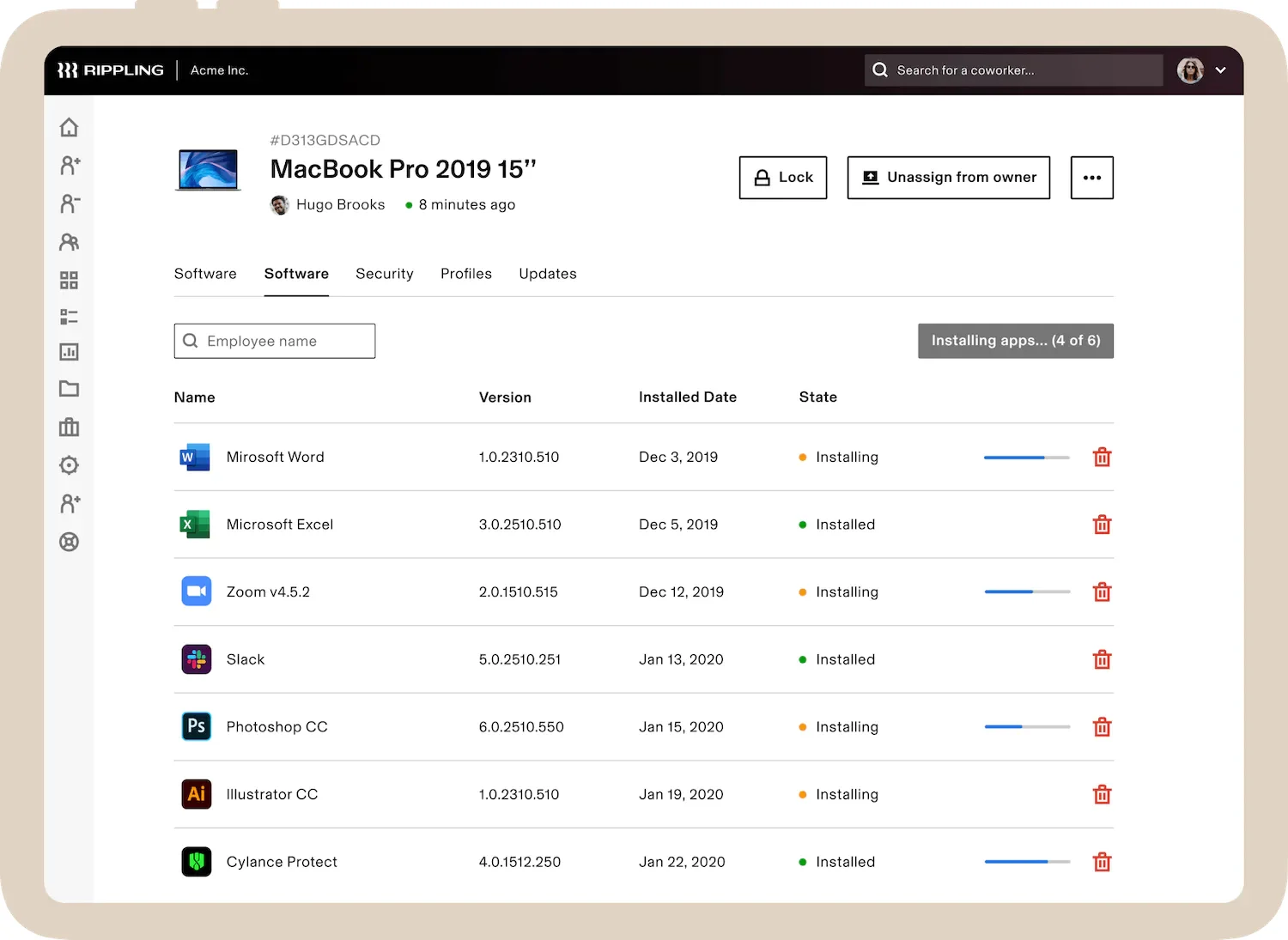 Rippling has the IT tools to help you create, manage, and delete business app access.