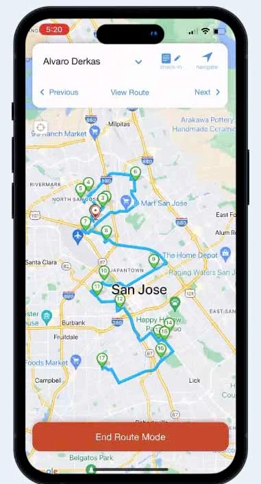 Finding optimal route for lead sites in BadgerMaps.
