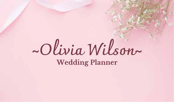 Wedding planner business card inspiration