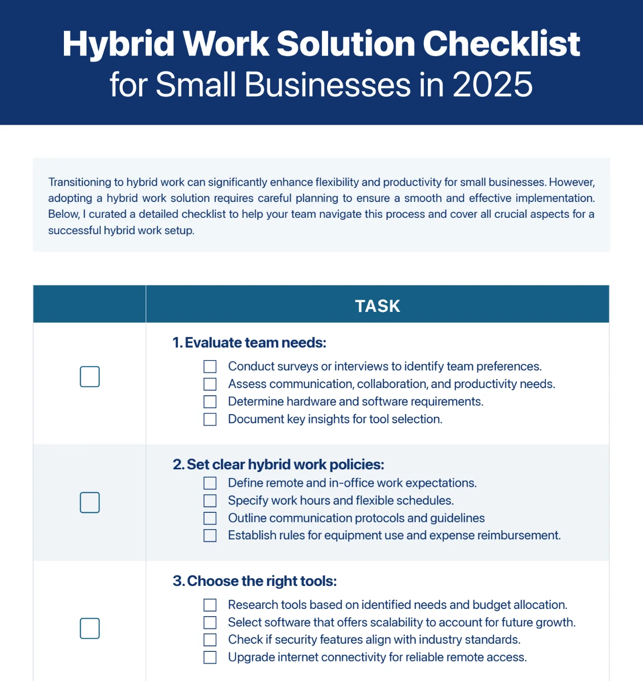 Hybrid Work Solutions for a Flexible Small Business Setup + Checklist