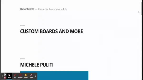 Simple one-page website example by Ola Surfboards.