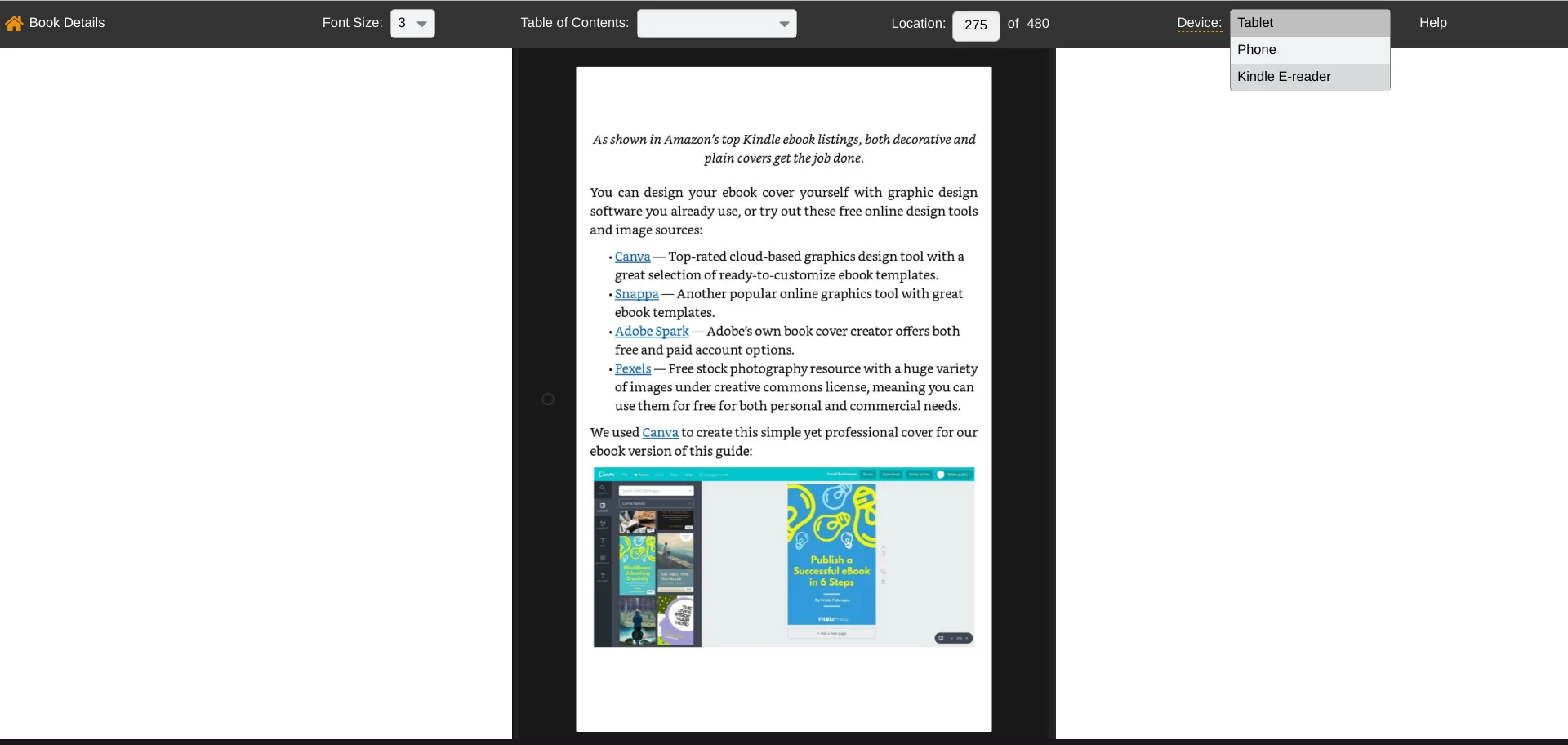 KDP’s online preview - kindle direct publishing