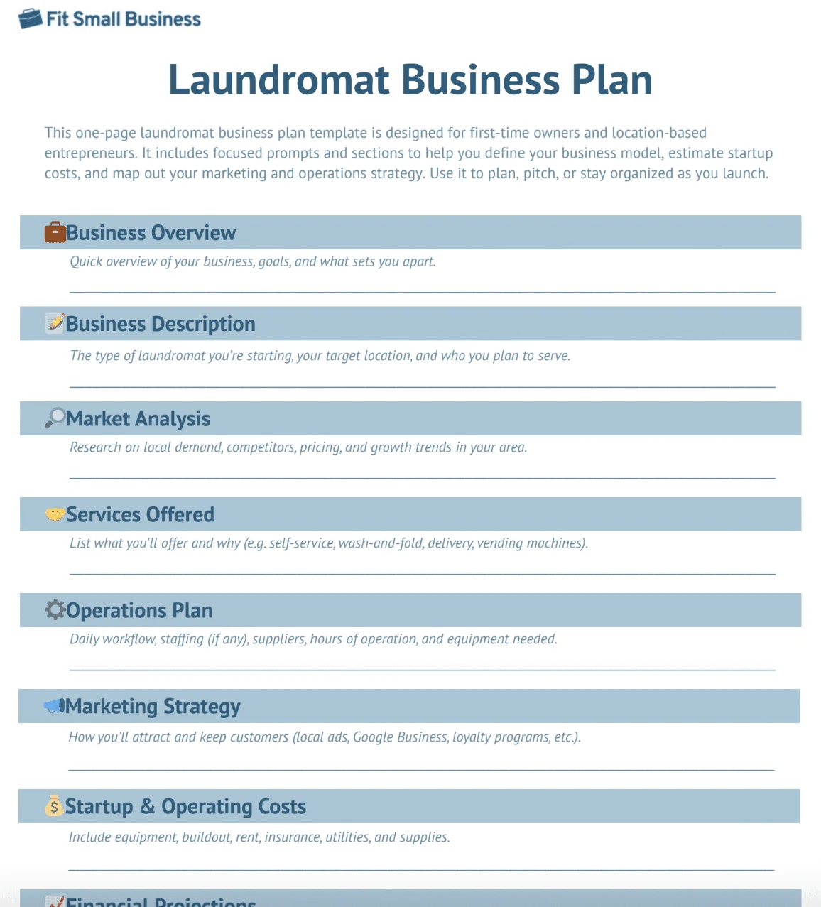 Laundromat Business Plan.