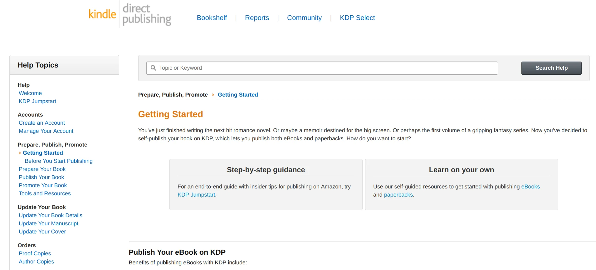 KDP - Amazon Kindle Direct Publishing - account setup