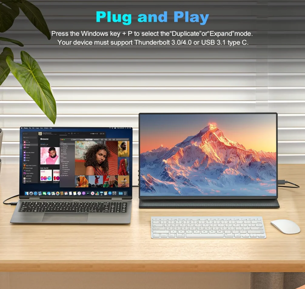 A screenshot of COOLHOOD 18.5-inch portable monitor.