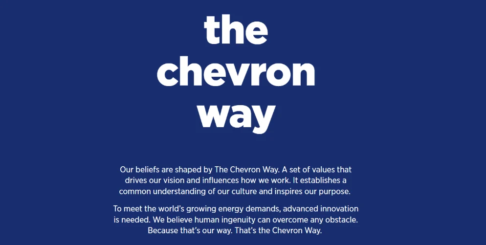 Chevron business philosophy