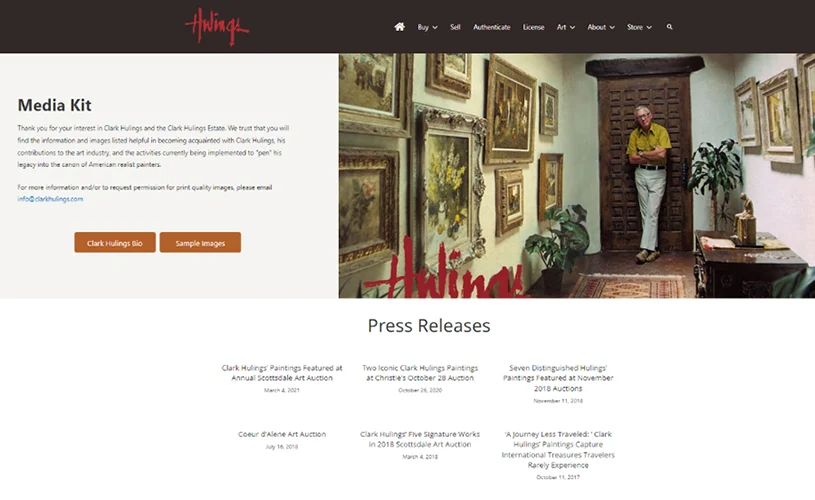 A press kit hosted on the website of a real estate business.