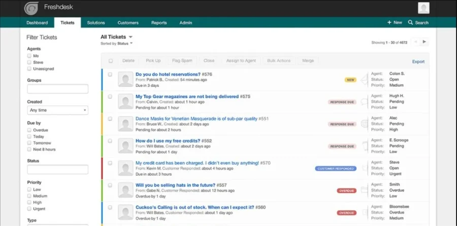 Freshdesk's ticket routing system.