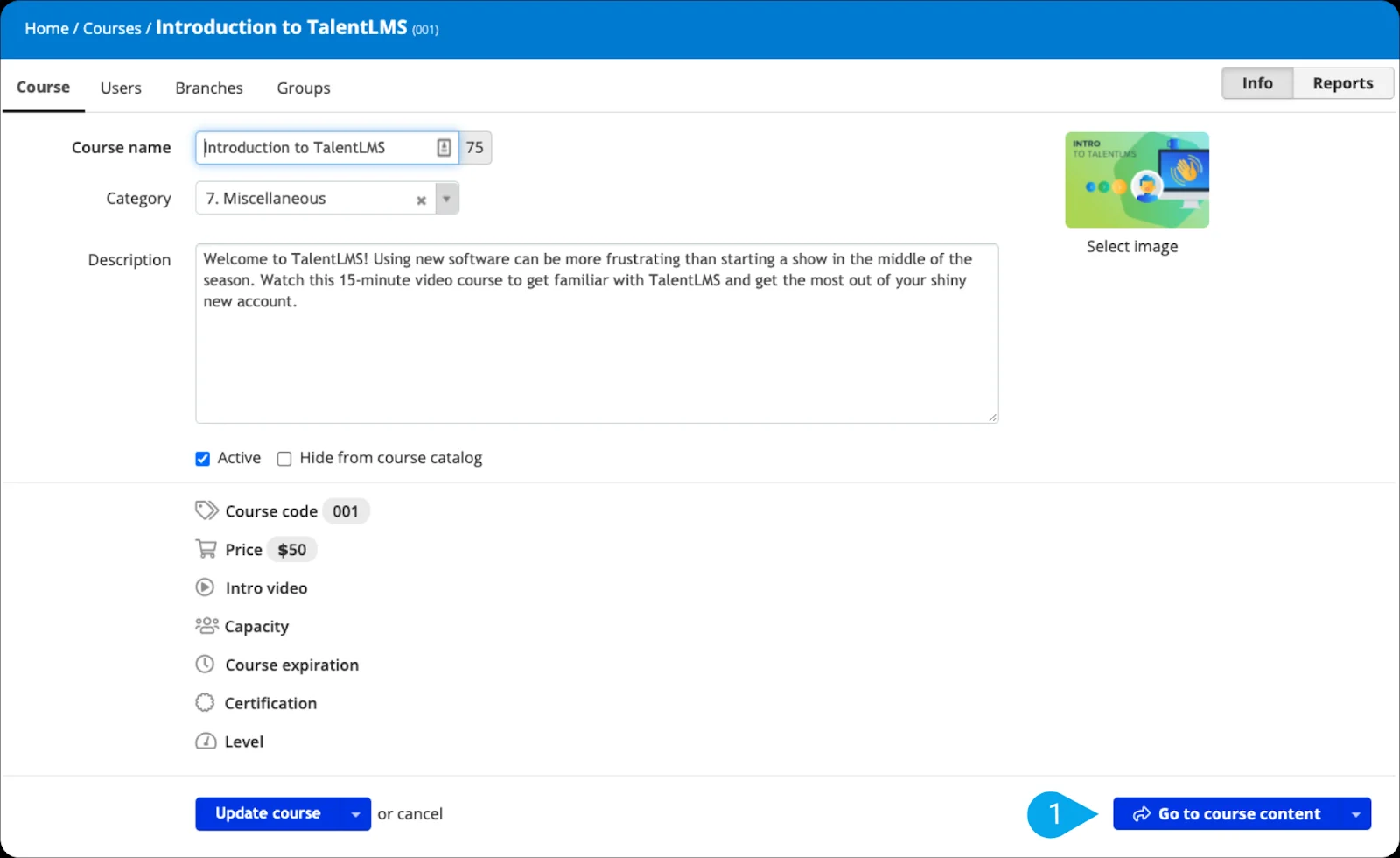 TalentMLS screenshot showing how to charge for courses.