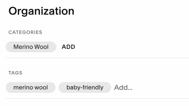 Adding and organizing tags.