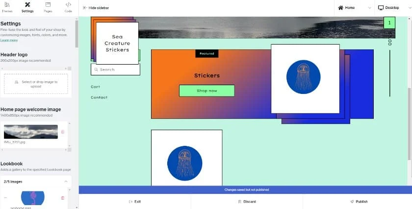 Showing Big Cartel's WYSIWYG editor.