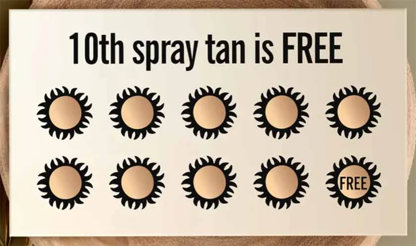 Tanning Salon Punch Card Template by Zazzle.