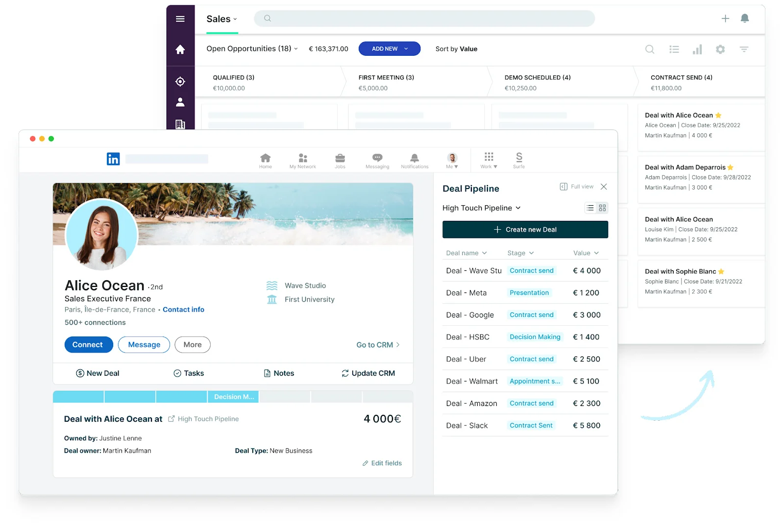 Copper CRM Profile Enrichment Through LinkedIn.