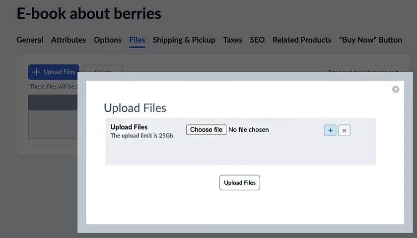 Ecwid adding digital downloads uploading digital files.
