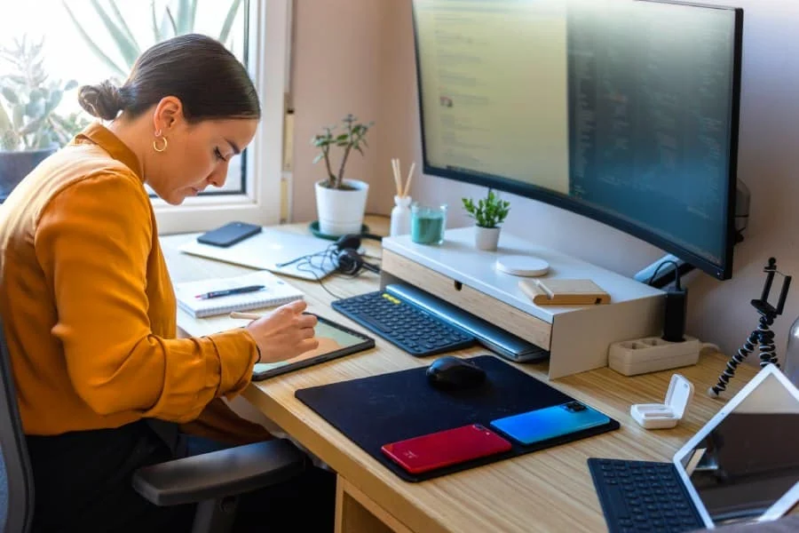 Work from home setup of an employee.