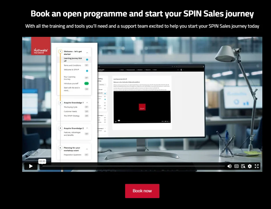 SPIN selling training on Huthwaite International