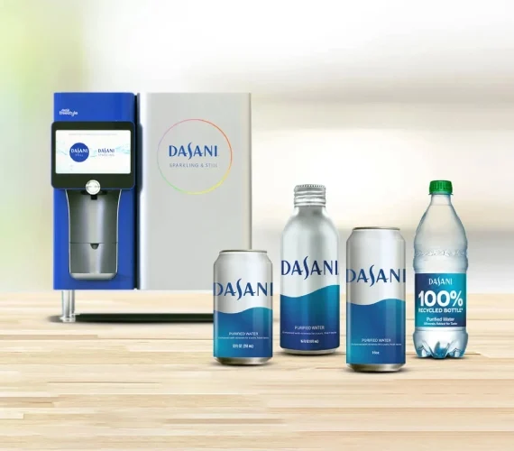 Dasani's color palette is blue