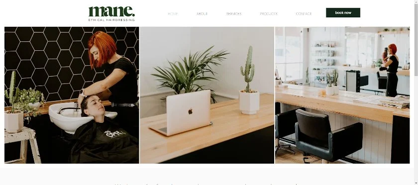 Sample small business website created with Wix.