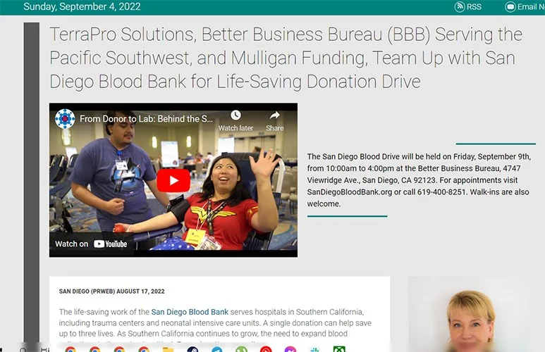 TerraPro Solutions example of event and charity press release
