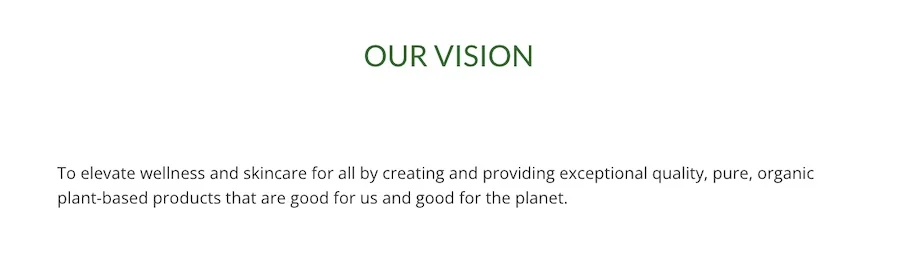 Foliée's vision statement taken from their website