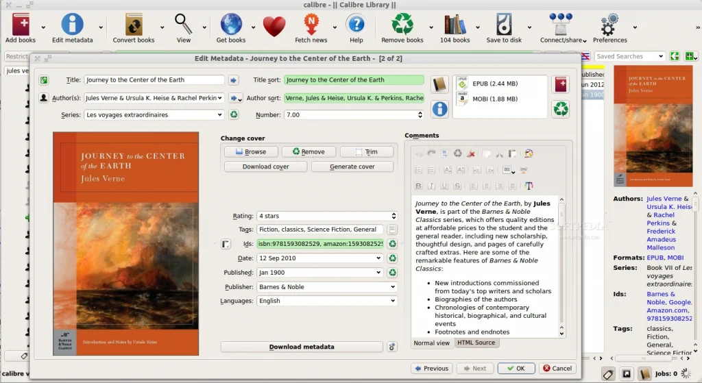 Calibre for Kindle format -- Kindle Format -- how to save an original e-books and convert files to Kindle format