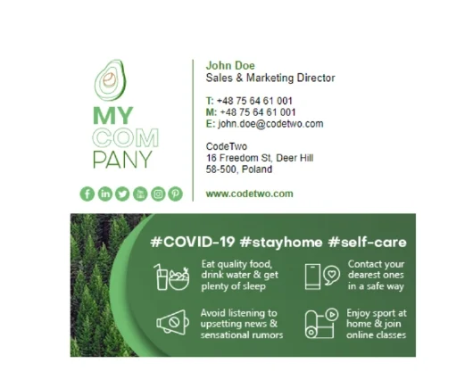 Example of a professional email signature with helpful tips