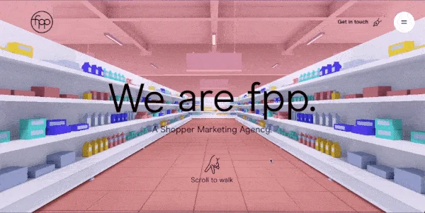 Creative agency website with an interactive UX on the home page