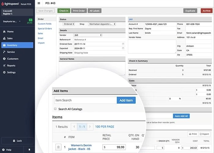 Adding details to each product page in Lightspeed retail.