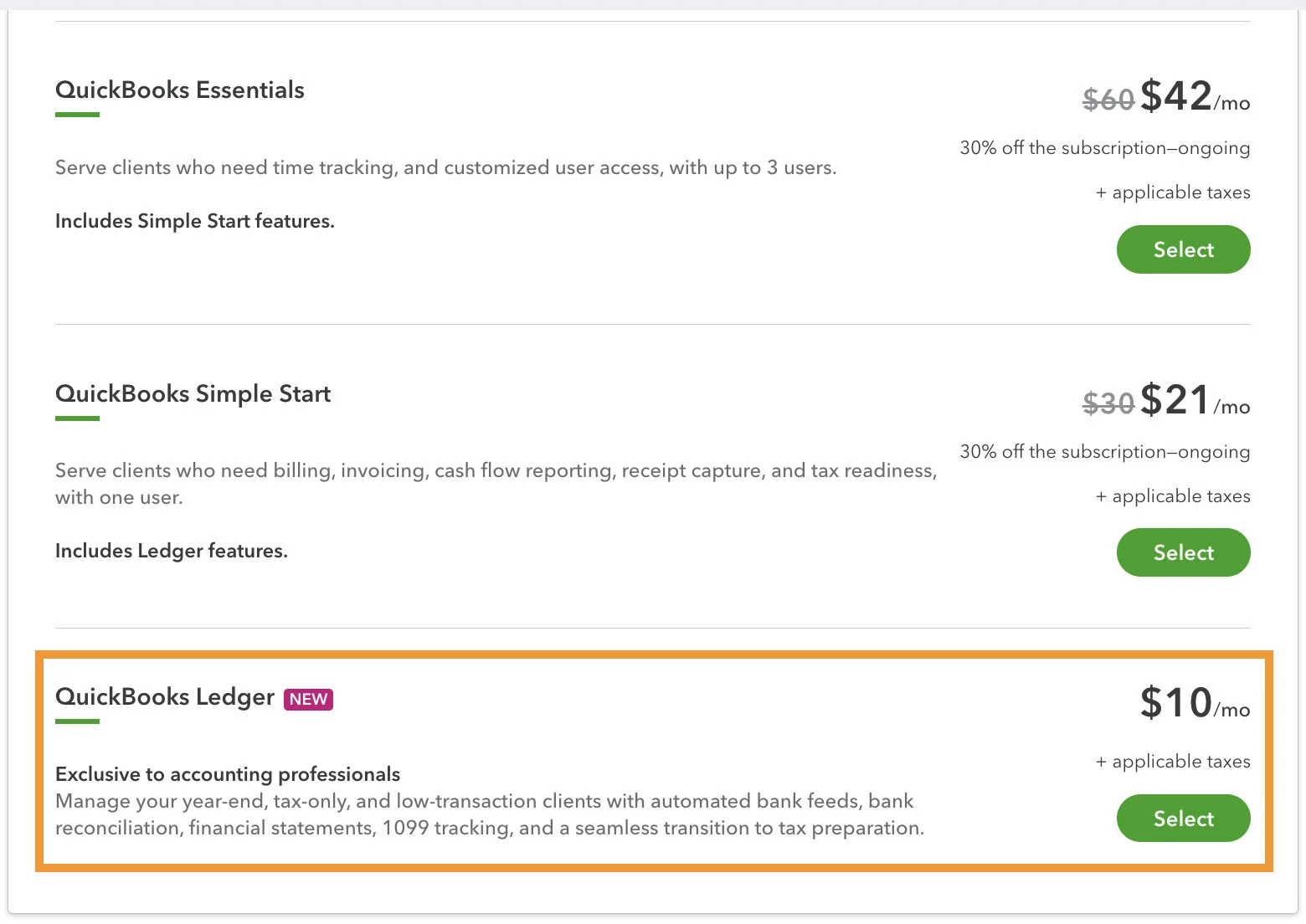 Section in the QuickBooks Ledger subscription page where you can add your client as the primary admin.