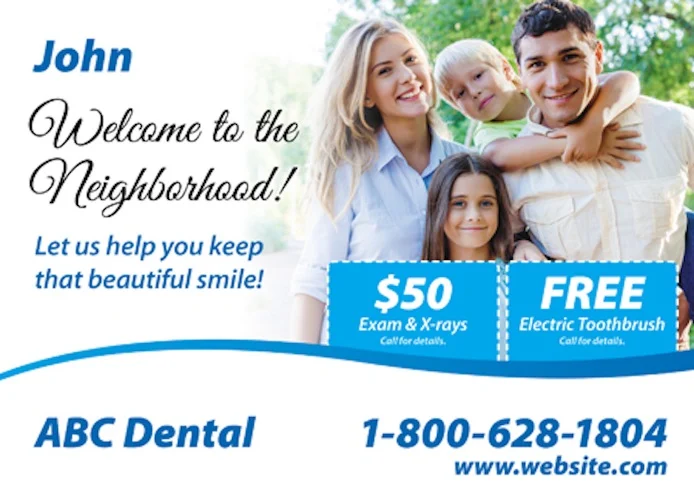 A sample EDDM for a dental office.