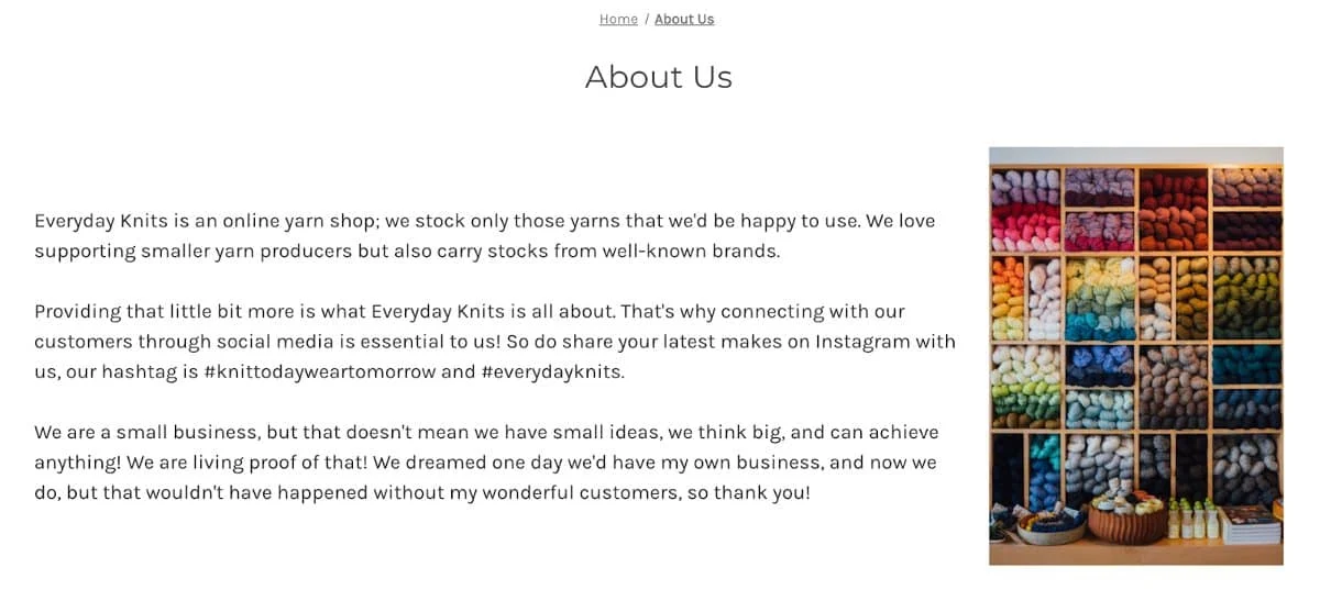 Adding as much as you like on your about us page.