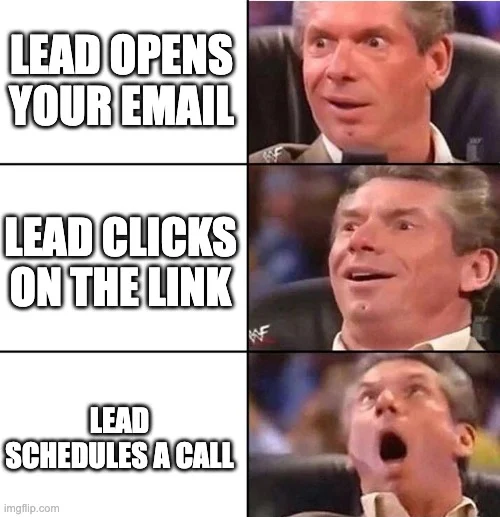Mr. Macmahon reaction to leads responding to an email.
