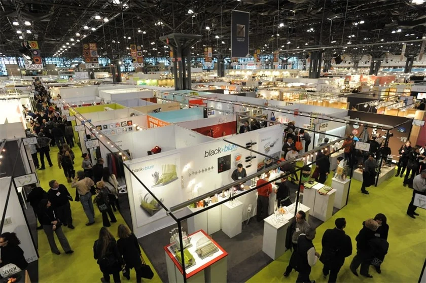 People in exhibition hall event trade show expo.