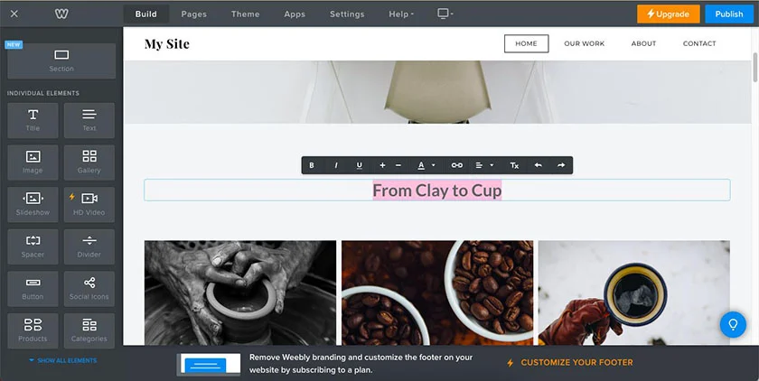 Editing text directly on the screen.