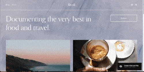 An example of the Rivoli template with sample blogs