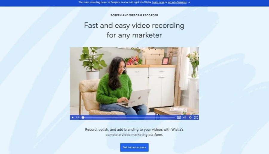 A website with an explainer video on its home page
