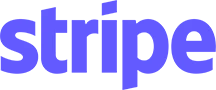Stripe logo that links to the Stripe homepage in a new tab.